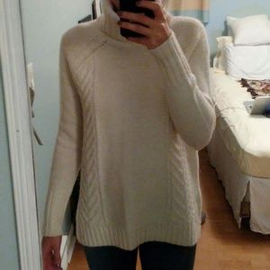 Cream Turtleneck Sweater